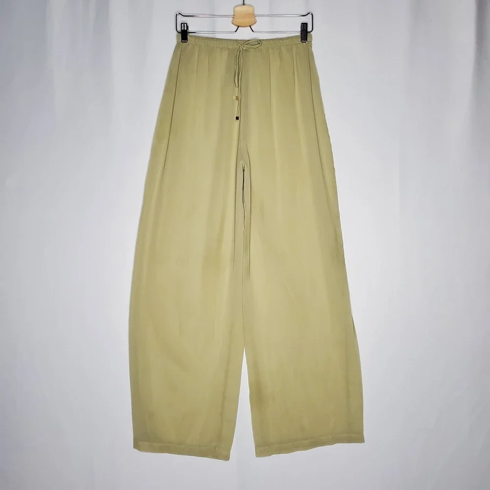 Icon Swim Sheer Pants Womens Large Straight‎ Drawstring Tie Beach